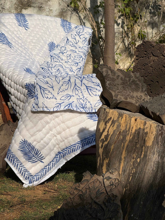 Leafy warmth Baby Quilt - The Comfy Dreams