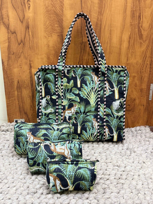 Tote Bag with set of 3 Pouches - The Comfy Dreams