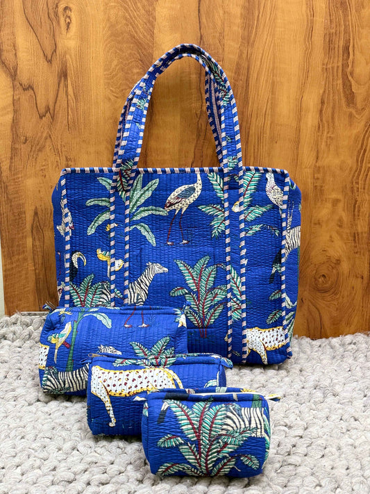 Tote Bag with set of 3 Pouches - The Comfy Dreams