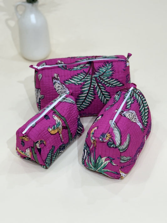 Quilted Pouches- Set of Three - The Comfy Dreams