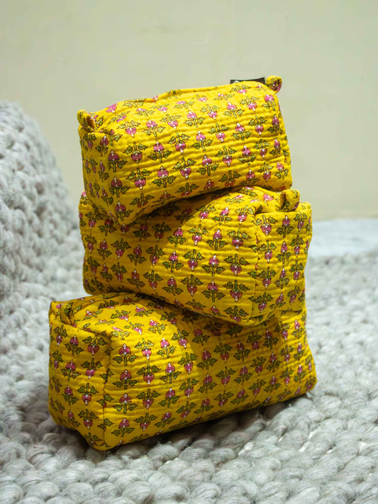 Quilted Pouches- Set of Three - The Comfy Dreams