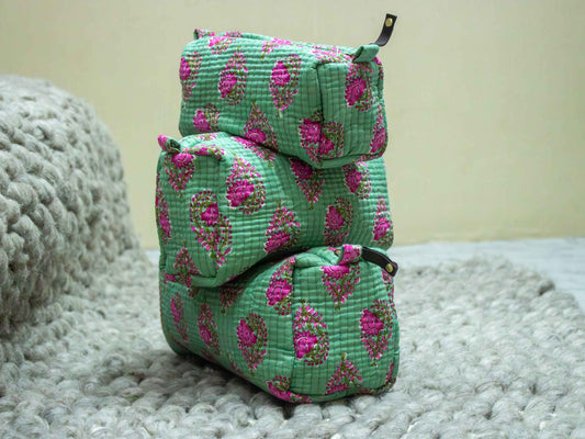 Quilted Pouches- Set of Three - The Comfy Dreams