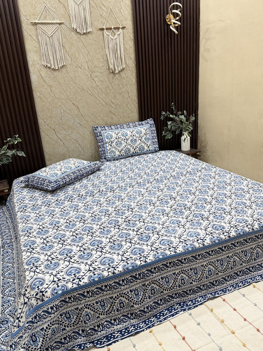 Royal Petal Elegance Premium Bedsheet - The Comfy Dreams
