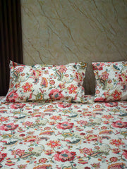 Red Lilly Print Bedsheet