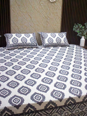 Geometric Diamond Print Bedsheet