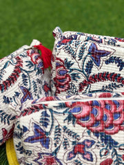 Hand Block Quilted  Pouches- Set of Three