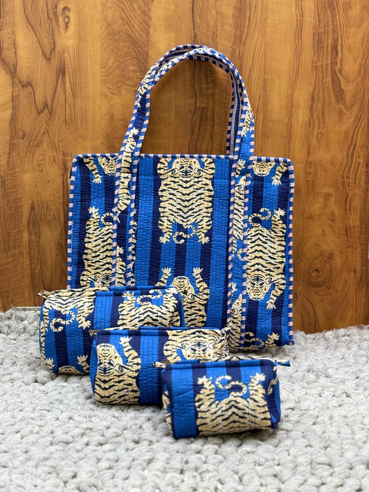Tote Bag with set of 3 Pouches