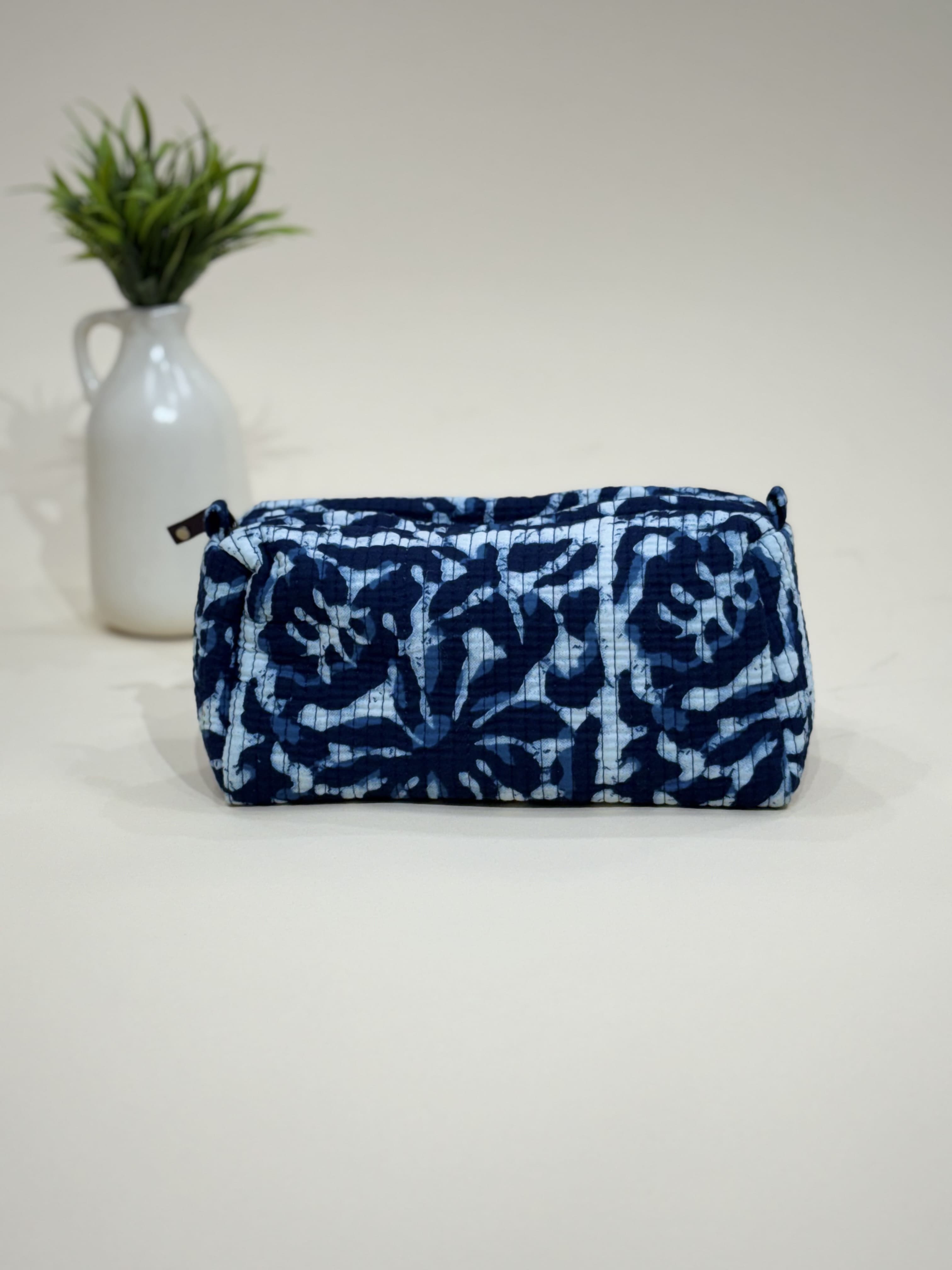 Hand Block Quilted  Pouches- Set of Three - The Comfy Dreams