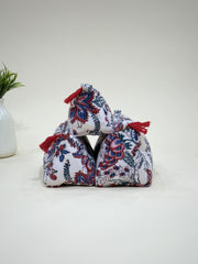 Hand Block Quilted  Pouches- Set of Three - The Comfy Dreams