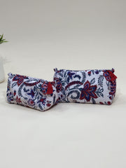 Hand Block Quilted  Pouches- Set of Three - The Comfy Dreams