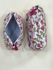Hand Block Quilted  Pouches- Set of Three - The Comfy Dreams