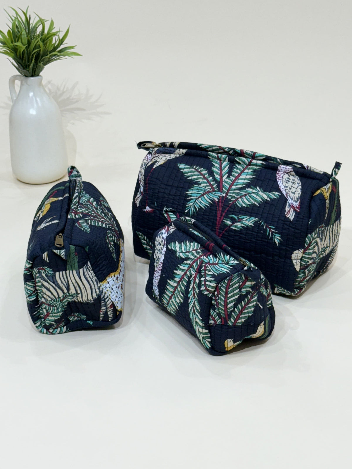 Quilted Pouches- Set of Three - The Comfy Dreams