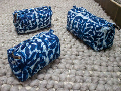 Hand Block Quilted  Pouches- Set of Three
