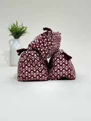 Hand Block Quilted  Pouches- Set of Three - The Comfy Dreams