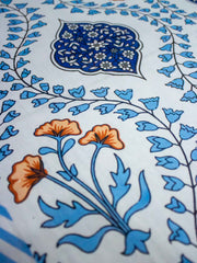 Blue Floral Jaal Bedsheet