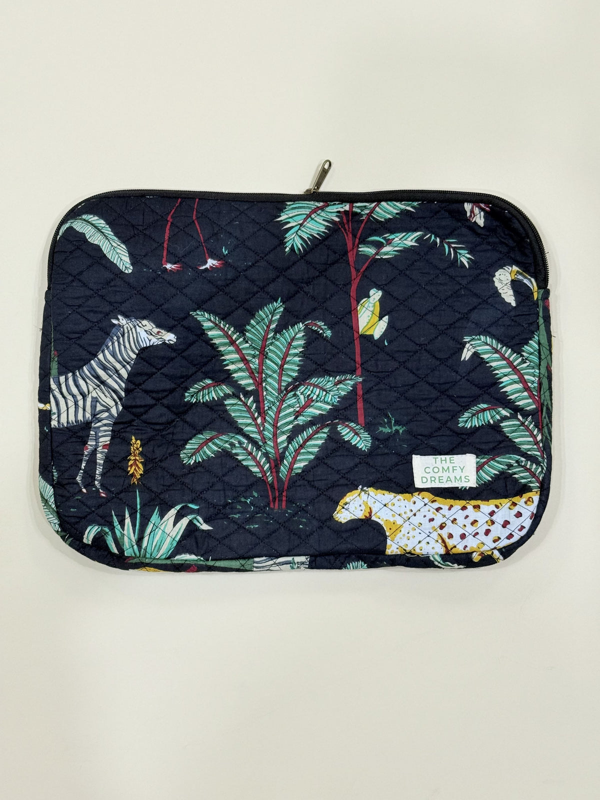 “Tropical Safari Quilted Laptop Sleeve Bag - The Comfy Dreams