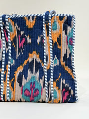Handblock Printed Quilted Tote Bag with concealed zip - The Comfy Dreams