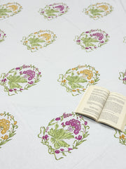 Blossom Harmony Premium Hand Block Bedsheet - The Comfy Dreams
