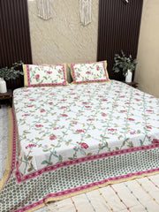 Garden Mist Elegance Premium Bedsheet - The Comfy Dreams