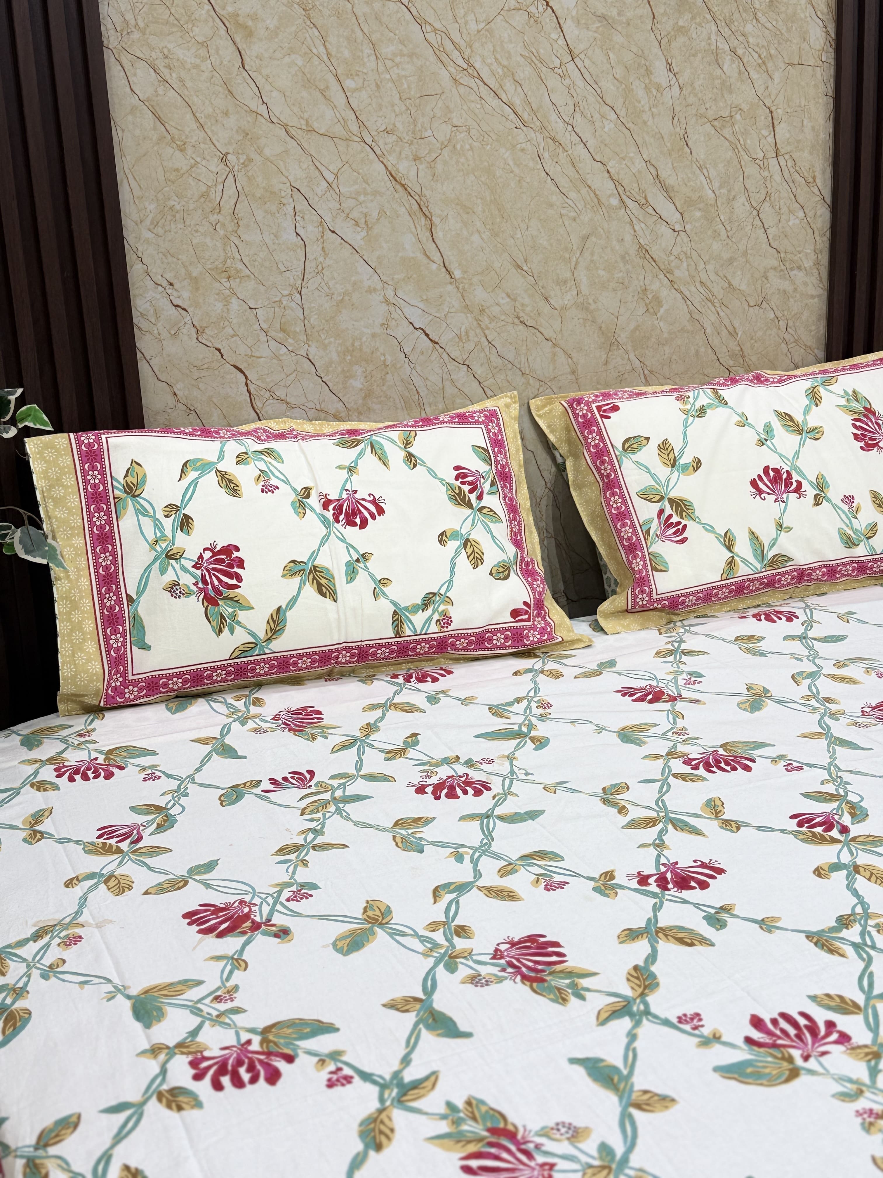 Garden Mist Elegance Premium Bedsheet - The Comfy Dreams