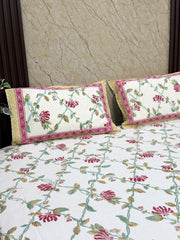 Garden Mist Elegance Premium Bedsheet - The Comfy Dreams