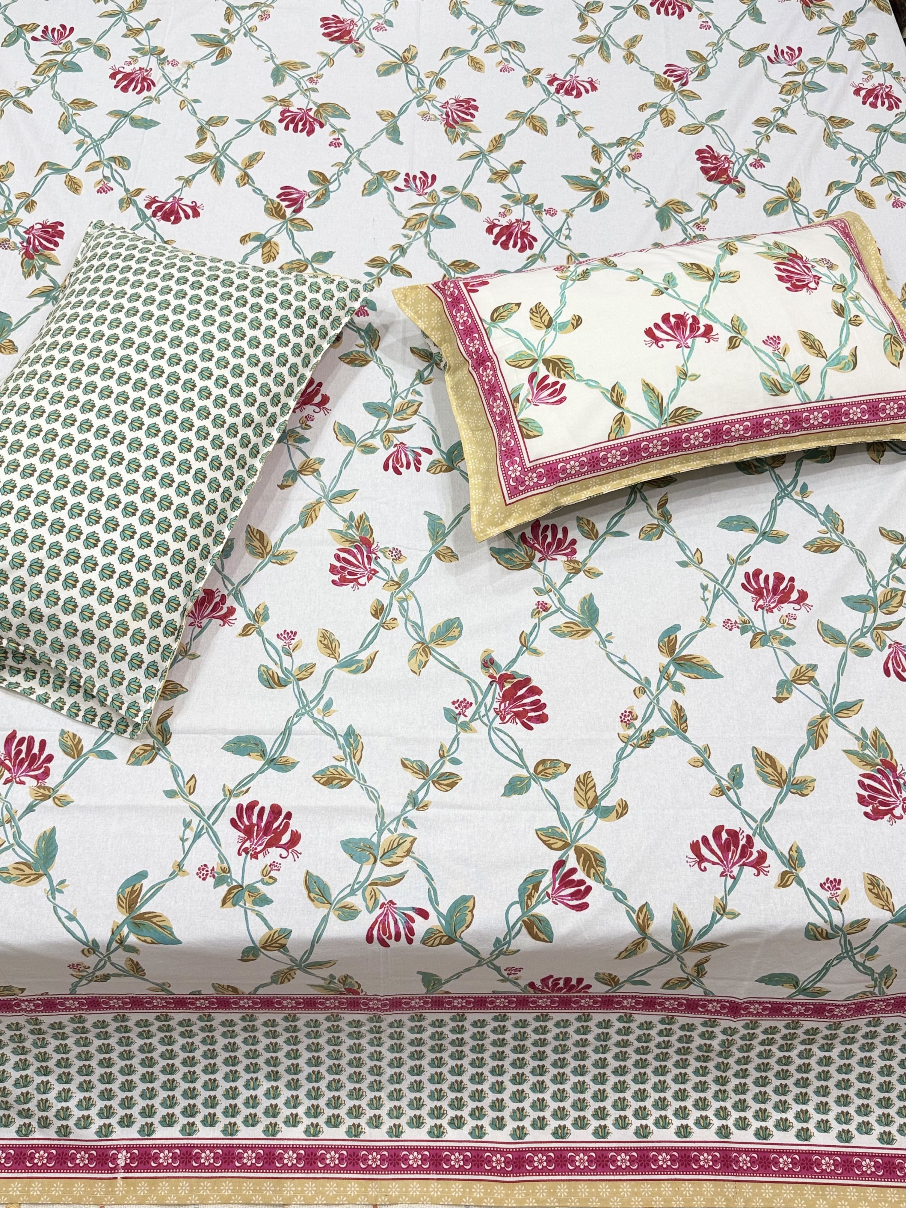 Garden Mist Elegance Premium Bedsheet - The Comfy Dreams