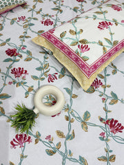 Garden Mist Elegance Premium Bedsheet - The Comfy Dreams