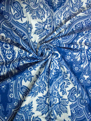 Pine Blue Handblock Printed Bedsheet